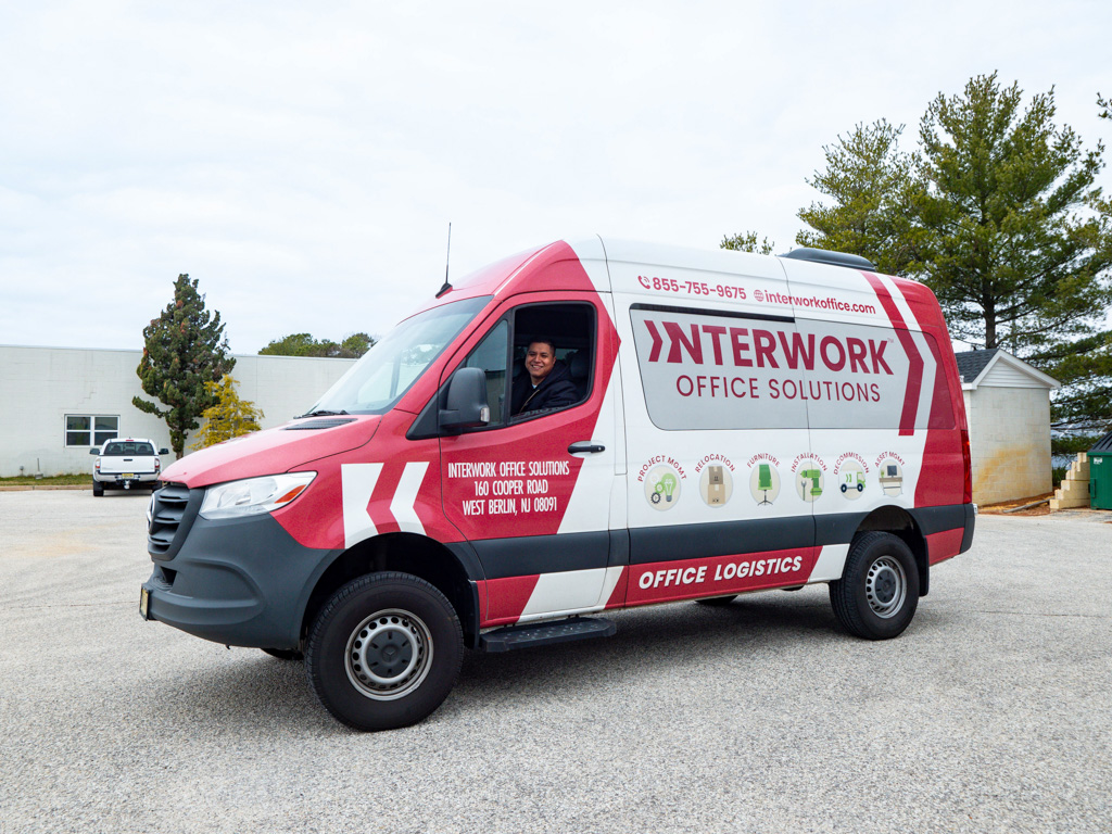 Red van, Interwork Office Solutions.